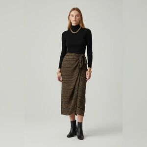 Jones New York Boho Vintage Wrap Skirt 6